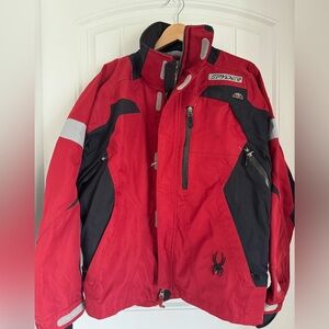 Spyder Men's Bold Red and Black Ski Jacket